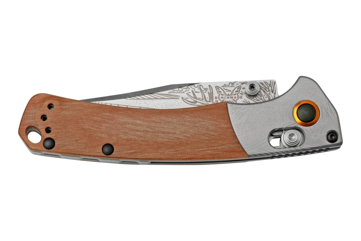 Benchmade Mini Crooked River Whitetail Limited Edition Artist Series 15085-2202, Couteau De Poche De Chasse, Casey Underwood Design 3 Benchmade Mini Crooked River Whitetail Limited Edition Artist Series 15085-2202, Couteau De Poche De Chasse, Casey Underwood Design – Image 3
