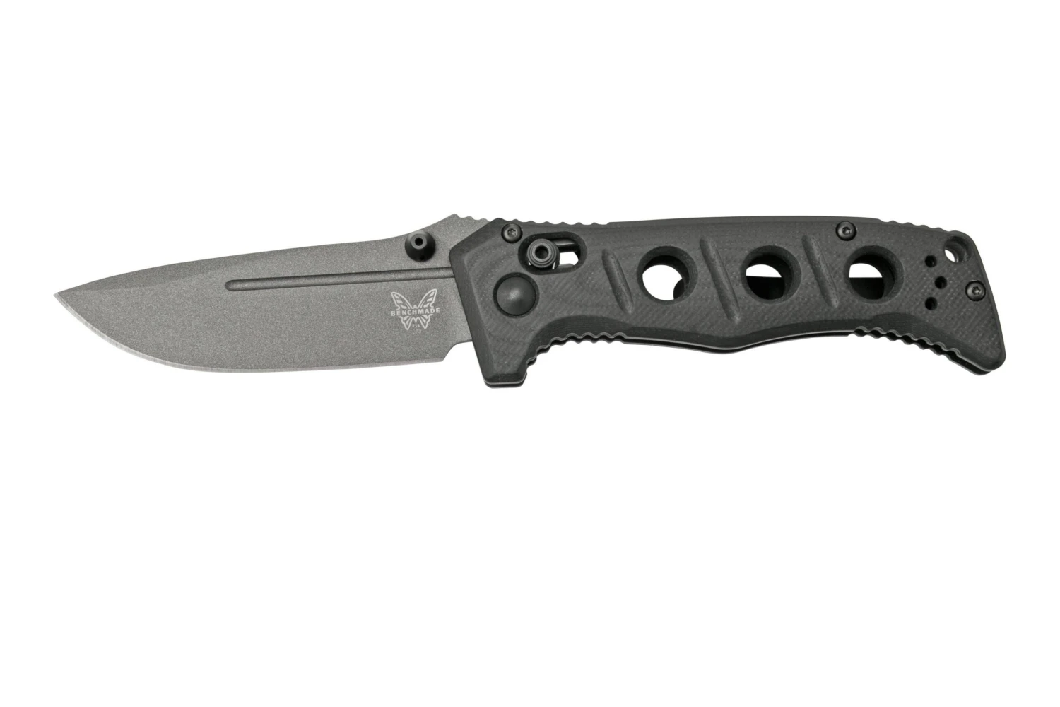 Benchmade 273GY-1 Sibert Mini Adamas Black G10, Tungsten Grey Couteau De Poche, Shane Sibert Design 1 Benchmade 273GY-1 Sibert Mini Adamas Black G10, Tungsten Grey Couteau De Poche, Shane Sibert Design