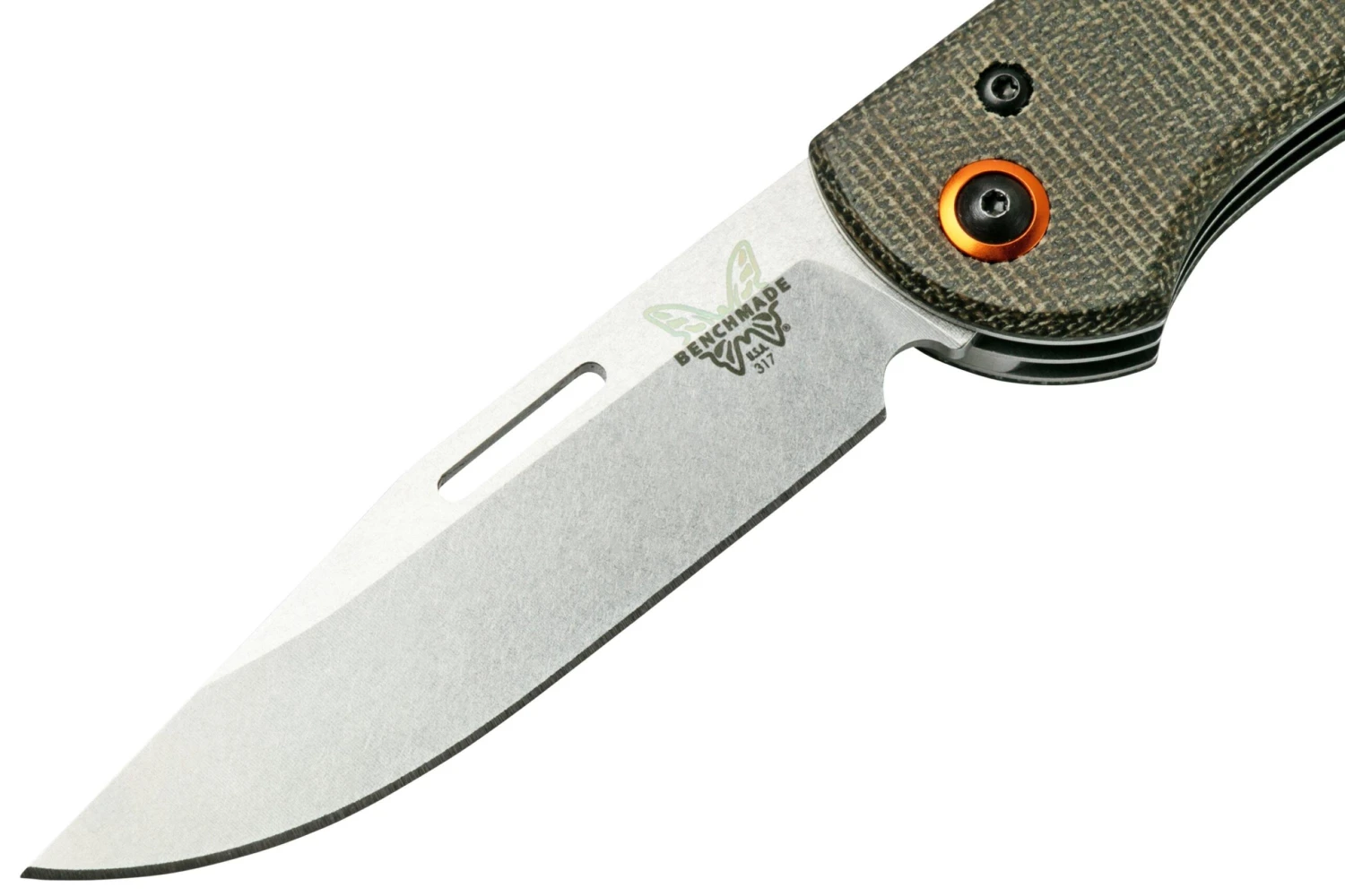 Benchmade Weekender 317-1 Green Canvas Micarta, Couteau De Poche Slipjoint 3 Benchmade Weekender 317-1 Green Canvas Micarta, Couteau De Poche Slipjoint – Image 3