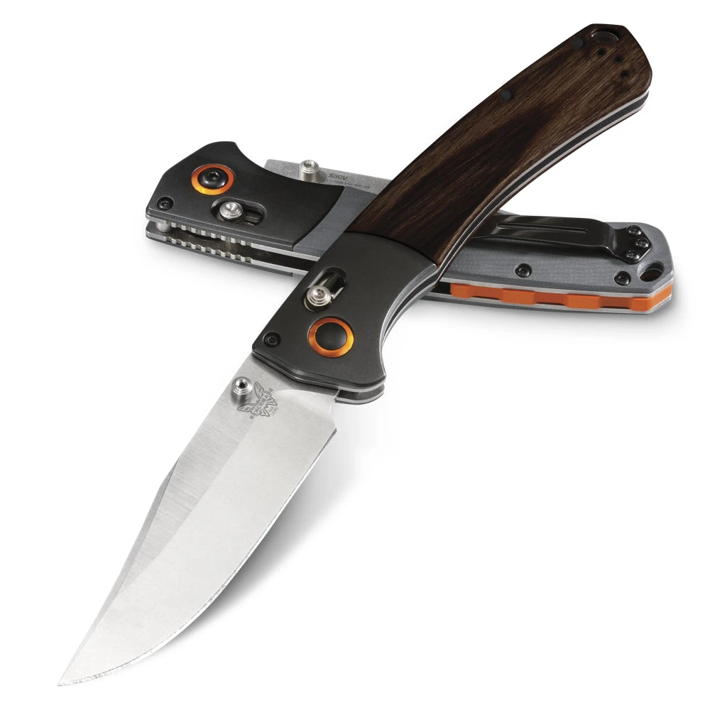 Couteau De Poche Crooked River Manche Bois Stabilisé Benchmade 2 Couteau De Poche Crooked River Manche Bois Stabilisé Benchmade – Image 2