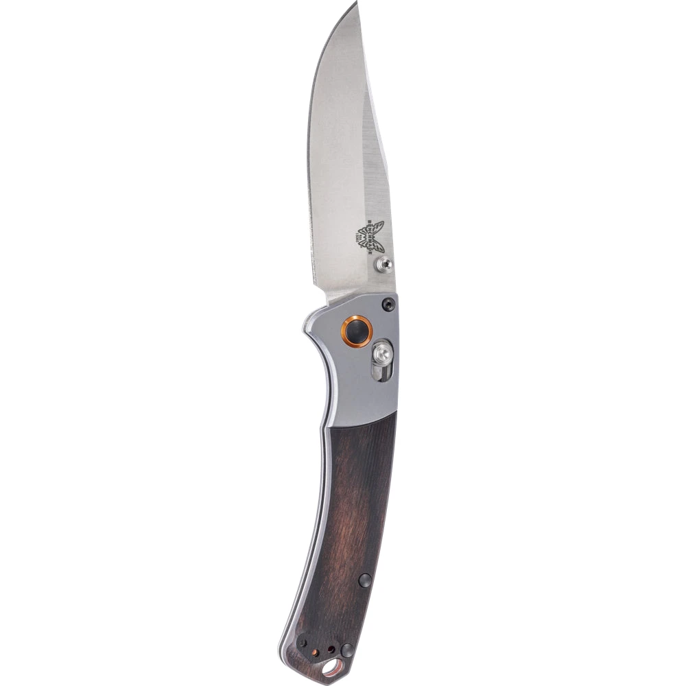 Couteau De Poche Mini Crooked River Manche Bois Stabilisé Benchmade 1 Couteau De Poche Mini Crooked River Manche Bois Stabilisé Benchmade